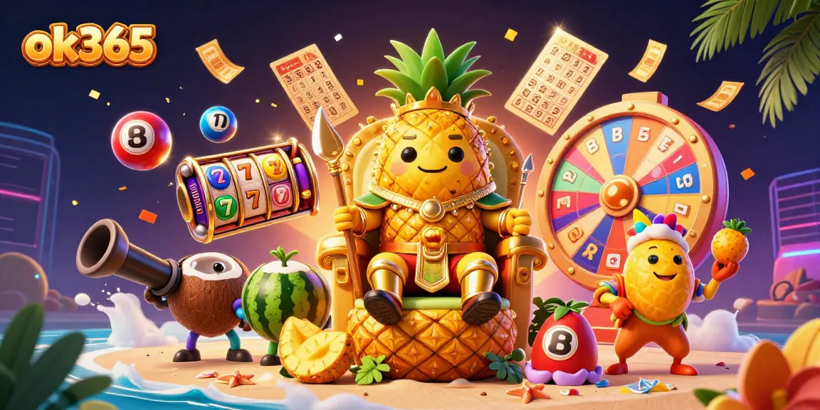 Experience the excitement of ok365 as the pineapple king reigns in this vibrant casino scene.