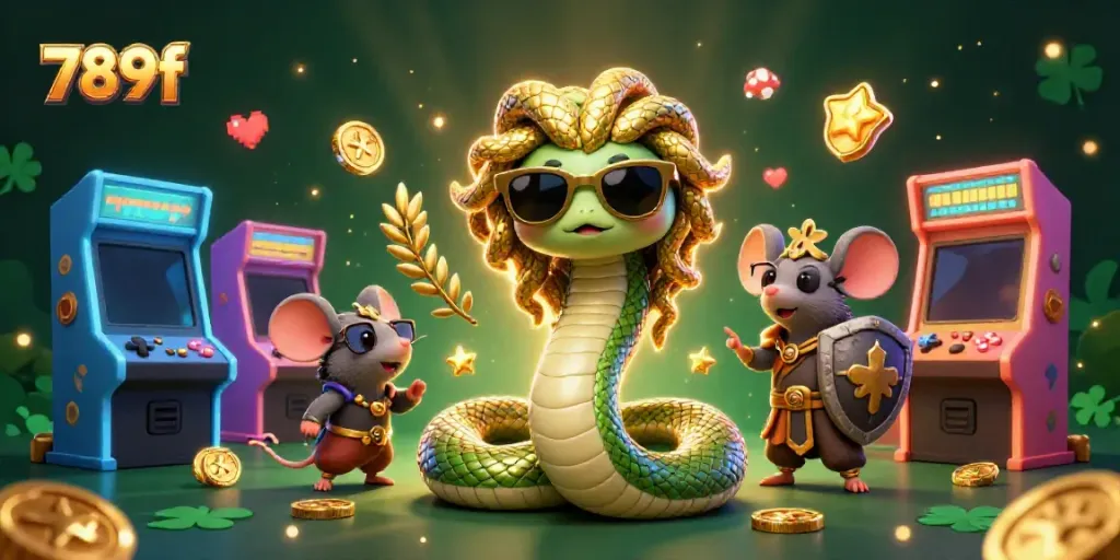 Experience the excitement of 789f featuring playful casino characters in a vibrant gaming scene.