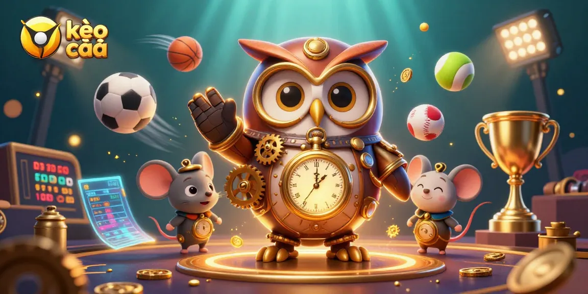 Engage with kèo nhà cái strategies as a 3D owl explores thrilling betting dynamics.