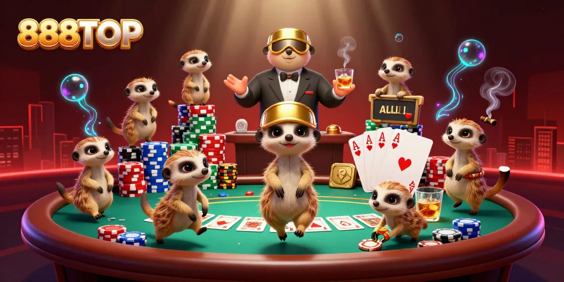 Experience thrilling games and big wins at 888TOP's elite casino with lively meerkat hosts.
