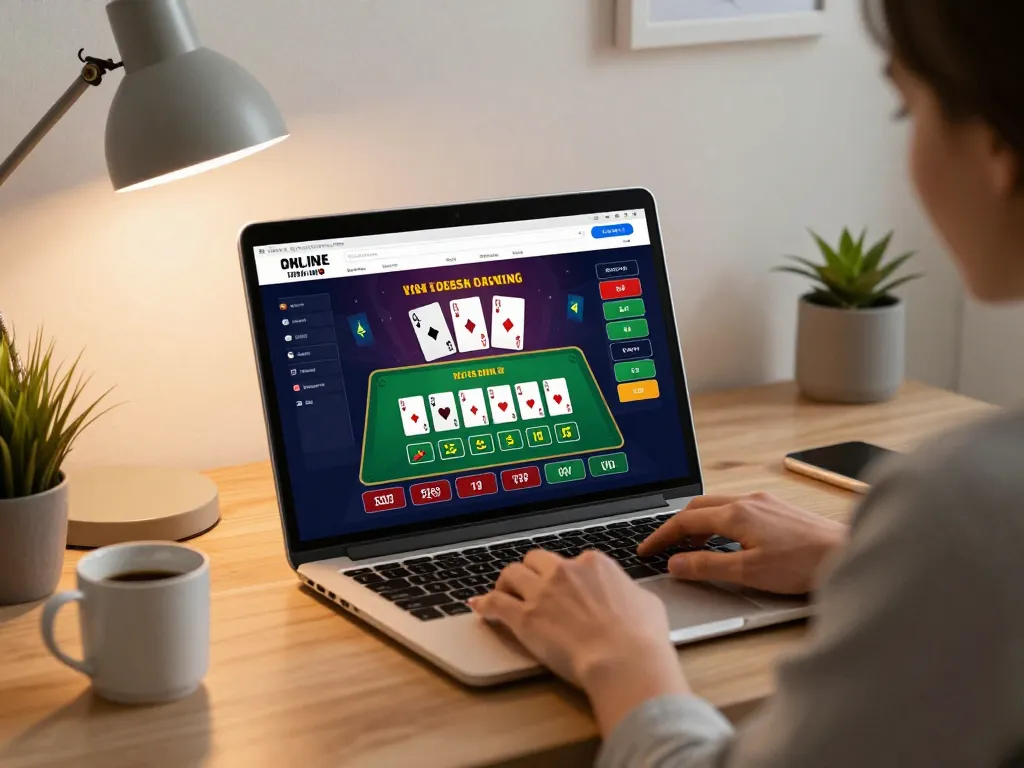 Engaging online gameplay at https://rr88c.mobi/ with user focused on a live dealer casino game on laptop.