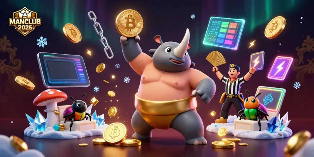 Experience thrilling gameplay at MANCLUB 2026, where golden coins fly as beetle champions compete in style.