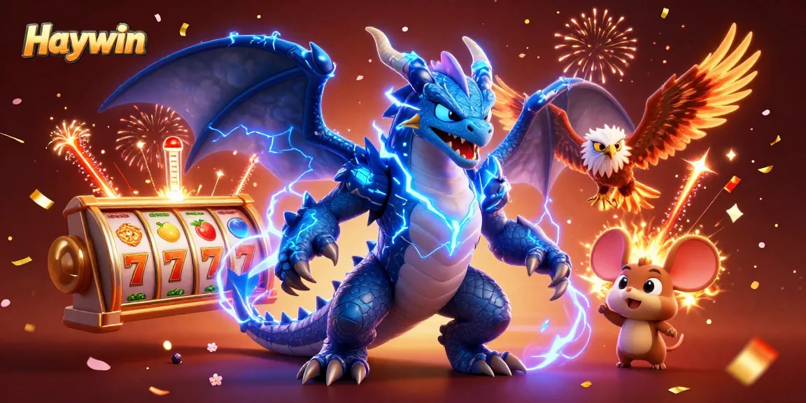 Experience thrilling wins at Haywin with captivating slot reels and vibrant game elements.