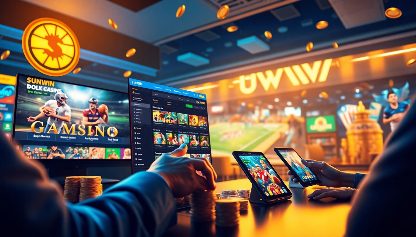 SUNWIN online gambling platform showcasing vibrant casino games and sports betting.