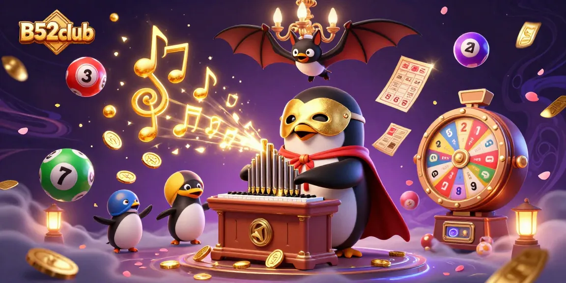 B52club offers immersive gaming with stylish penguins and exciting casino elements.