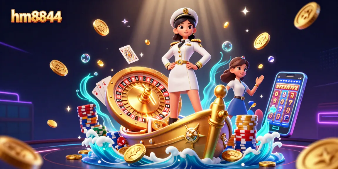 Experience the thrill of gaming at hm8844 with captivating slots, roulette, and poker elements.