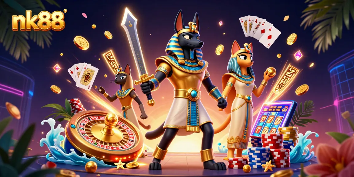 Spin the reels and uncover treasures in nk88's vibrant 3D casino adventure.