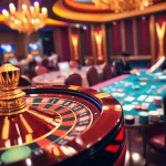 Experience the excitement of MM88 with vibrant poker and roulette games in a luxurious casino setting.