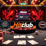 Experience the excitement of Tải Hitclub with a luxury online casino setup featuring vibrant gaming elements.