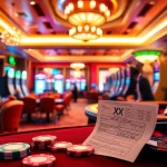 Engaging gamblers in a vibrant casino scene at XX88, featuring poker tables and colorful slot machines.