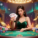 Win big at 23win đăng ký with a stunning poker scene featuring a glamorous Asian woman and luxurious elements.
