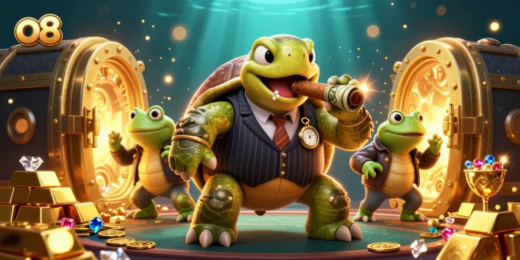 Experience thrilling gameplay at o8 with a lively casino scene featuring vibrant characters and enchanting visuals.