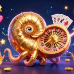 link 9bet gamers spinning the roulette wheel with vibrant casino elements around them