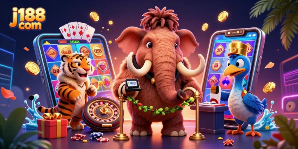 Experience thrilling fun at j188 com with vibrant casino characters and games.